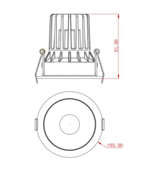 چراغ سقفی توکار