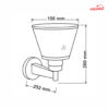 چراغ حیاطی گرد سرپیچ E27 فاین الکتریک FEC-4611-R