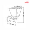 چراغ حیاطی مکعبی سرپیچ E27 فاین الکتریک FEC-4611-SQ