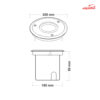 چراغ دفنی گرد 18 وات فاین الکتریک مدل FEC-1800R