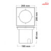 چراغ دفنی مربع 18 وات فاین الکتریک مدل FEC-1800SQ