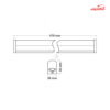 مهتابی 9 وات زیرکابینتی 57 سانتی‌ فاین الکتریک FEC-LED-T5