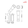 چراغ قوه دستی 10 وات با شارژر فاین الکتریک FEC-L4959