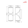 چراغ دکوراتیو دو شعله 10 وات فاین الکتریک FEC-6604LENS
