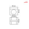 چراغ دکوراتیو یک طرفه 3 وات فاین الکتریک FEC-6058