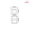 چراغ دکوراتیو دو طرفه 6 وات فاین الکتریک FEC-6060