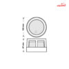 چراغ دیواری 7 وات فاین الکتریک FEC-6607