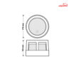 چراغ دیواری 12 وات فاین الکتریک FEC-6612