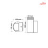چراغ دیواری یکطرفه سرپیچ GU10 فاین الکتریک FEC-162/1