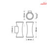 چراغ دیواری دو طرفه سرپیچ GU10 فاین الکتریک FEC-163/2