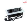 پریز رومیزی دو پریز + دو شارژر USB نستک کد KM1SU22X03