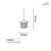 چراغ حیاطی آویز شب تاب SH-105402020 مدل کارن 1
