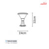 چراغ حیاطی سردری شب تاب مدل تابش ماژول‌دار SH-109503030