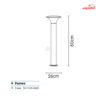 چراغ حیاطی ایستاده شب تاب مدل پرتو SH-109408010