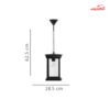 چراغ حیاطی سقفی آویز شب تاب مدل روناک SH-109302020