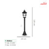 چراغ چمنی شب تاب مدل ماهنوس SH-106901010