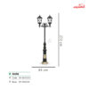 چراغ حیاطی ایستاده شب تاب مدل آروین SH-106721310