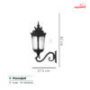 چراغ حیاطی دیواری شب تاب مدل پاسارگاد SH-106690310