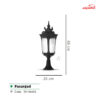 چراغ حیاطی سردری شب تاب مدل پاسارگاد SH-106603010