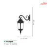 چراغ حیاطی دیواری شب تاب مدل پاسارگاد SH-106690320