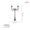 چراغ حیاطی ایستاده شب تاب مدل امپراطور SH-108622710