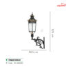 چراغ حیاطی دیواری شب تاب مدل امپراطور SH-108692810