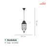چراغ حیاطی سقفی آویز شب تاب مدل مشبک SH-104102020