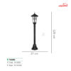 چراغ حیاطی زمینی شب تاب مدل وندا SH-105901010