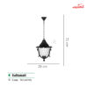 چراغ حیاطی سقفی آویز شب تاب مدل سلطنتی SH-104702020