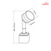 چراغ ریلی با پایه استارتی فاین الکتریک مدل FEC-6157-mini