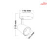 چراغ دیواری روکار 55 وات فاین الکتریک مدل FEC-6155