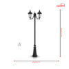 چراغ حیاطی ایستاده شب تاب مدل لاله SH-104420110