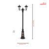 چراغ حیاطی ایستاده شب تاب مدل آبنوس SH-105720310