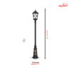 چراغ حیاطی ایستاده شب تاب مدل آروین SH-106701010