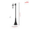 چراغ حیاطی ایستاده شب تاب مدل روشا SH-105610320