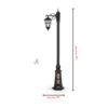 چراغ حیاطی ایستاده شب تاب مدل وندا SH-105911120