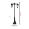 چراغ حیاطی ایستاده شب تاب مدل وندا SH-105920320