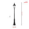 چراغ حیاطی ایستاده شب تاب مدل اسپانیایی SH-108001010