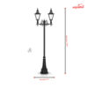 چراغ حیاطی ایستاده شب تاب مدل انگلیسی SH-107421310