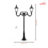 چراغ حیاطی ایستاده شب تاب مدل انگلیسی SH-107422710