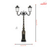 چراغ حیاطی ایستاده شب تاب مدل روژان SH-108922710