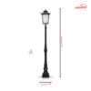 چراغ حیاطی ایستاده شب تاب مدل روژان SH-108901010