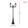 چراغ حیاطی ایستاده شب تاب مدل پاسارگاد SH-106621310