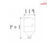 لامپ 40 وات LED ال ای دی استوانه افراتاب مدل AF-CU-40WAP