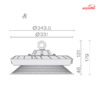 چراغ سقفی و دیواری 140 وات گلنور مدل مریخ 1-i