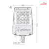 چراغ خیابانی 200 وات ایستاده گلنور مدل سهیل i-3