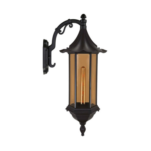 چراغ دیواری حیاطی و پارکی بیتانور مدل شش ضلعی چتری بلند کد chb-5601