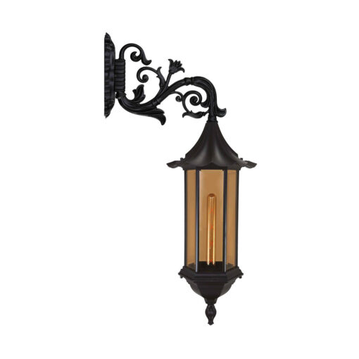 چراغ دیواری حیاطی و پارکی بیتانور مدل شش ضلعی چتری بلند کد chb-5604