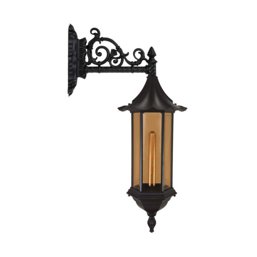 چراغ دیواری حیاطی و پارکی بیتانور مدل شش ضلعی چتری بلند کد chb-5605