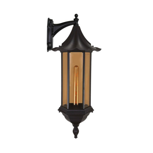 چراغ دیواری حیاطی و پارکی بیتانور مدل شش ضلعی چتری بلند کد chb-5606